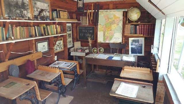 An image of one of the displays in the Sheffield Park Black History Museum.